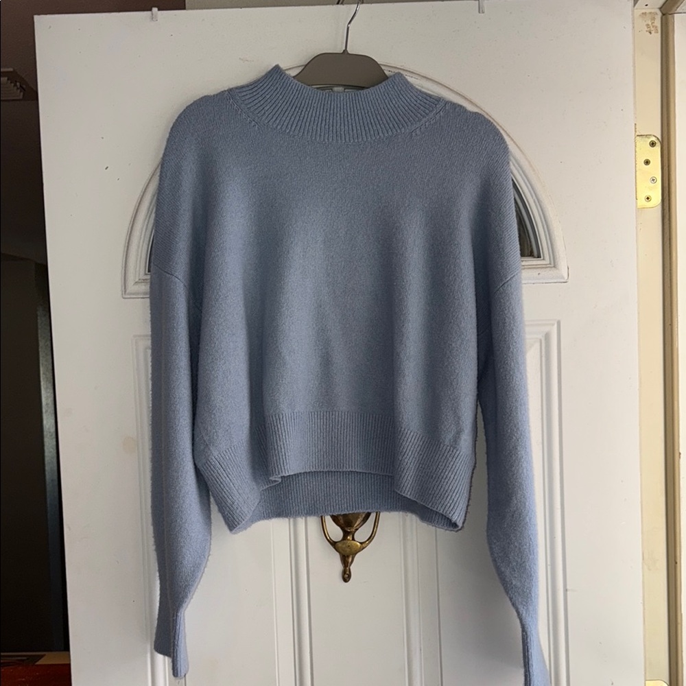 & Other Stories Blue Cowl Neck Sweater